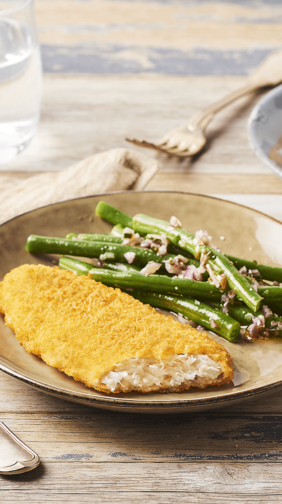 Findus recette filets panés cabillaud haricots verts