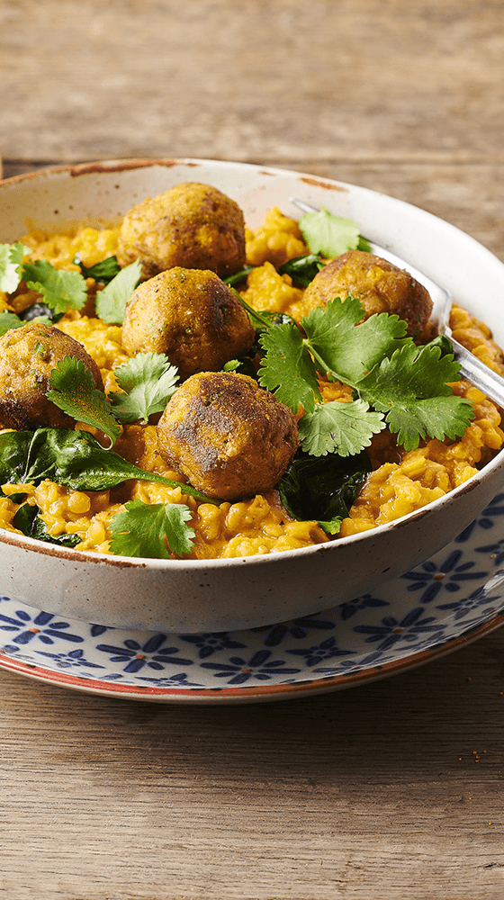 Boulettes de légumes Green Cuisine Findus et lentilles corail