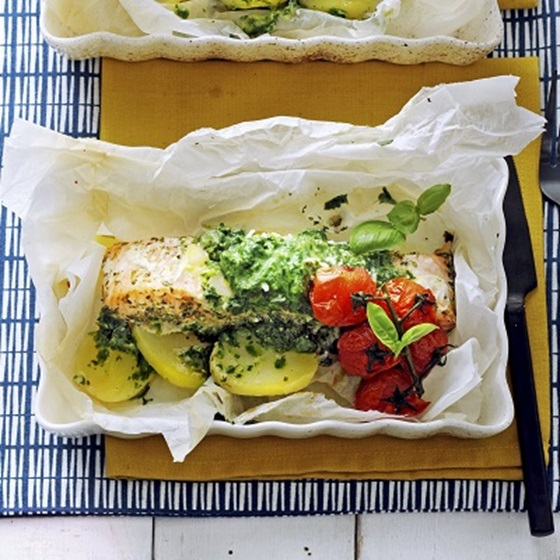 Papillotes de saumon aux epinards facon florentine