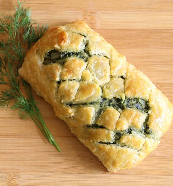 Recettes de saumon/saumon wellington aux epinards