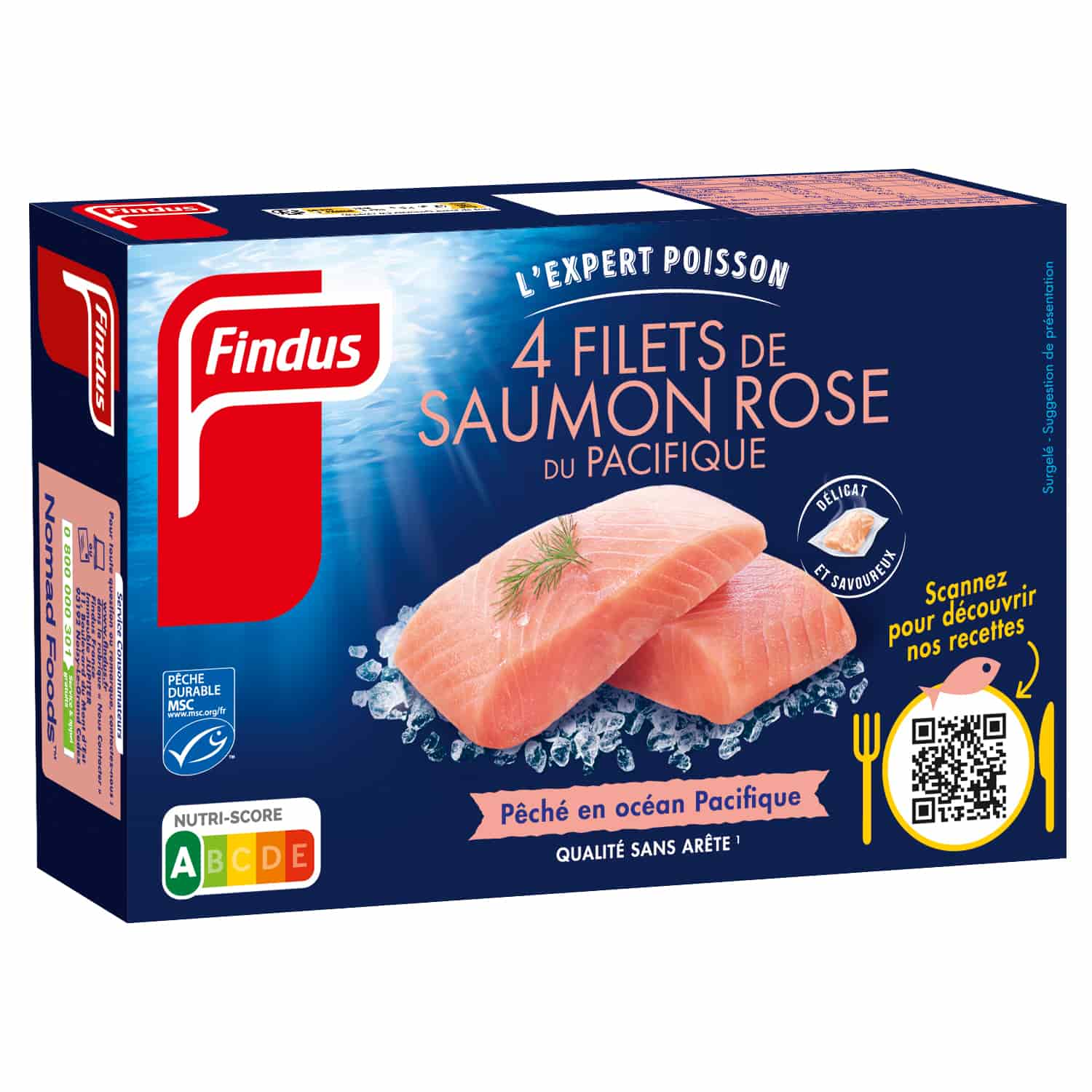 4 Filets Saumon Rose Pacifique Sauvage Poisson Nature Recette