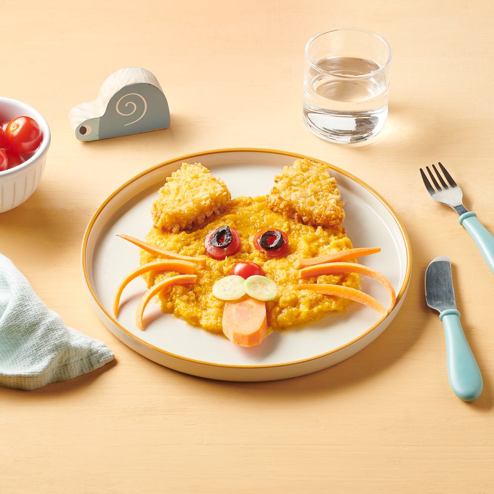 Recette Croustibat Crunchy Cat et sa purée de butternut