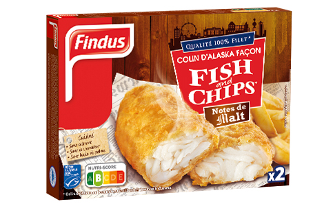 Filets de Colin d'Alaska façon fish and chips surgelés Findus