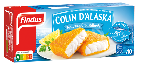 Tranches panées de colin d'alaska