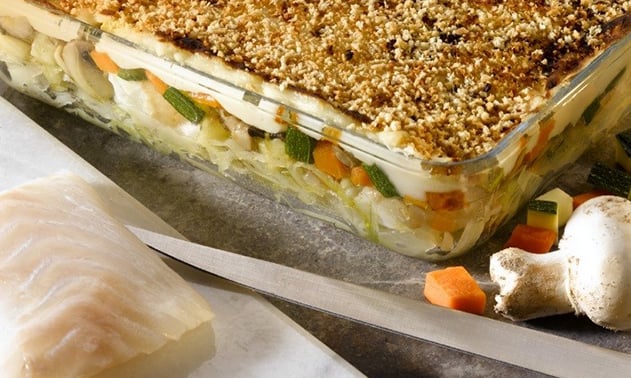 Gratin de colin aux petits légumes