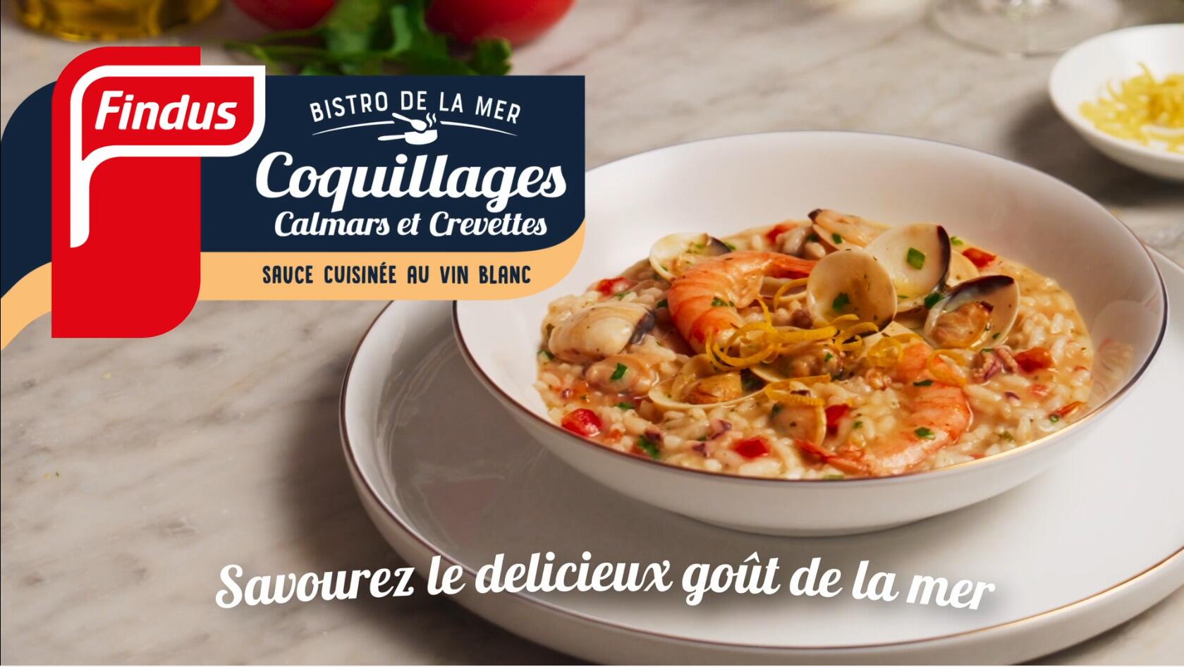 Risotto aux fruits de mer - sauce cuisinée au vin blanc