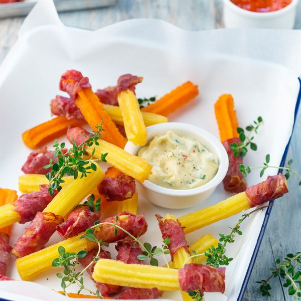 Mini-churros et coppa grillés