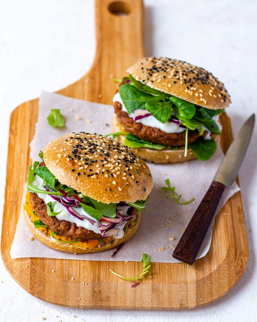 Burger veggie sauce chèvre