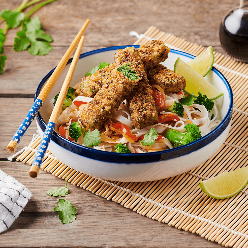 Croustillants d'épinards en Pad Thaï