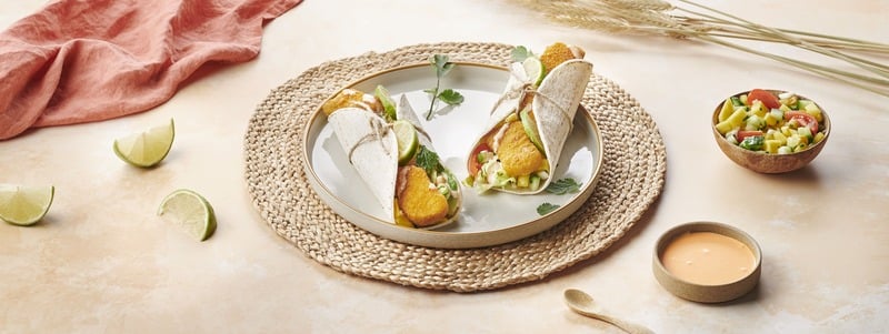 Recette nuggets végétariens en wrap et leur salsa de mangue